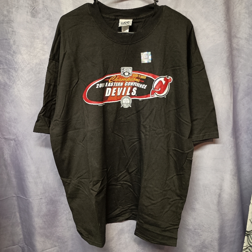 Vintage‎ NJ Devils 2001 Eastern Conference Graphic Tee